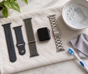 how to clean apple watch band safely