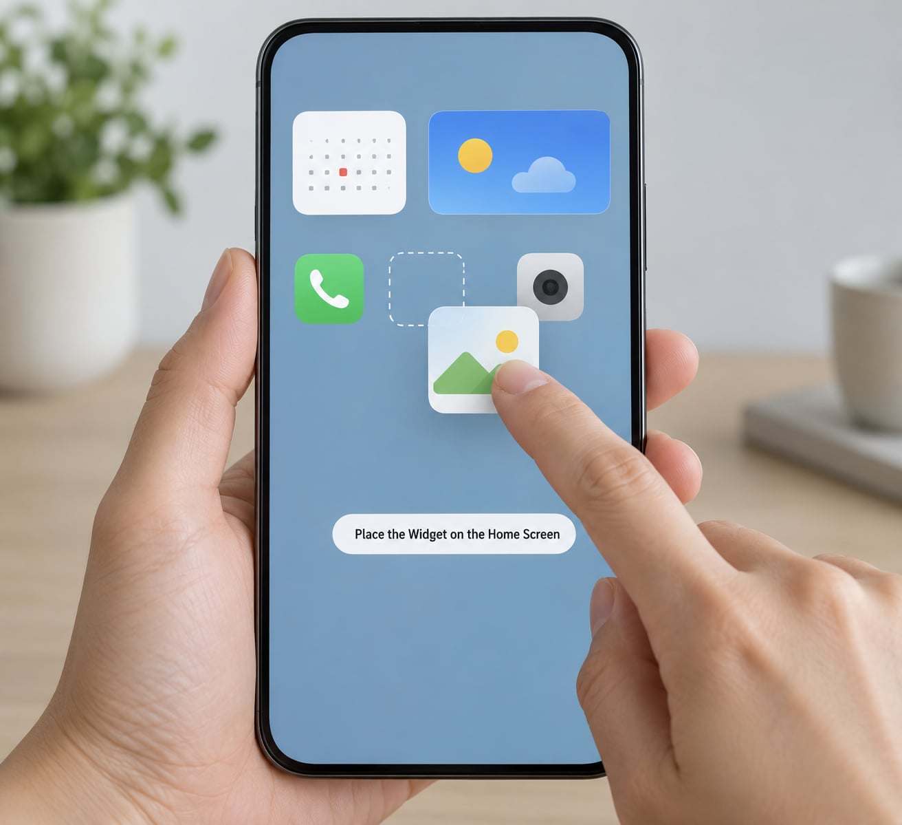 Place the Widget on the Home Screen