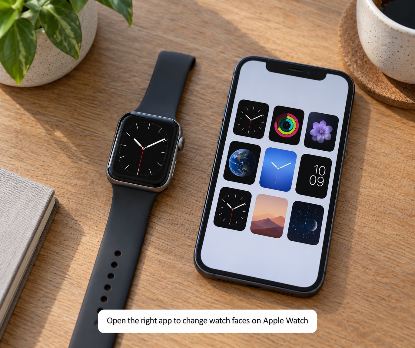 Open the right app to change watch faces on Apple Watch