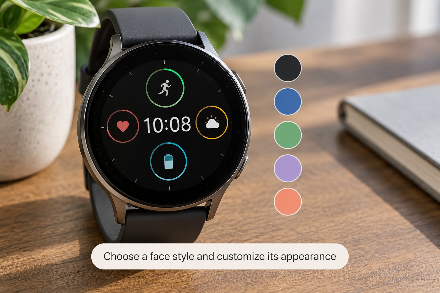 Choose a face style and customize its appearance