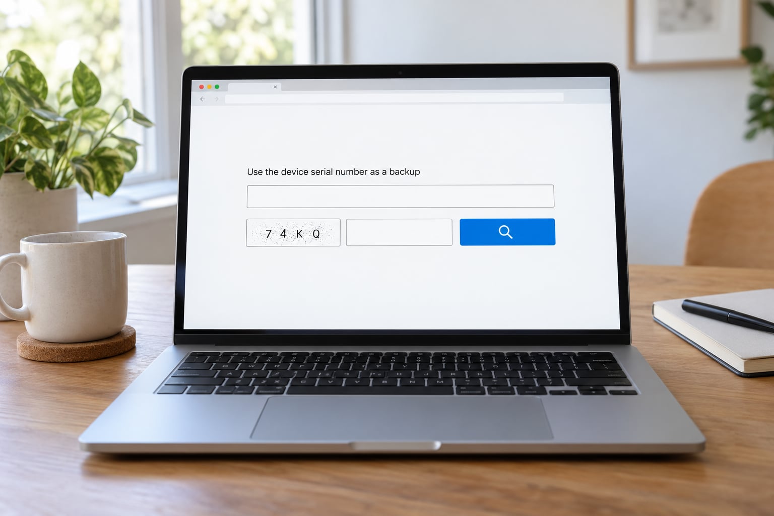 Use the device serial number as a backup