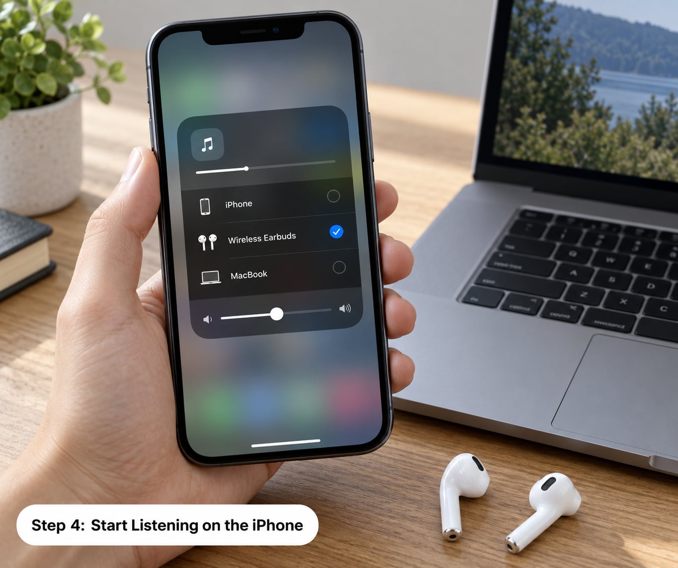 Step 4: Start Listening on the iPhone