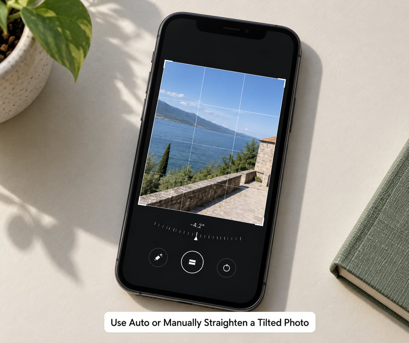 Use Auto or Manually Straighten a Tilted Photo