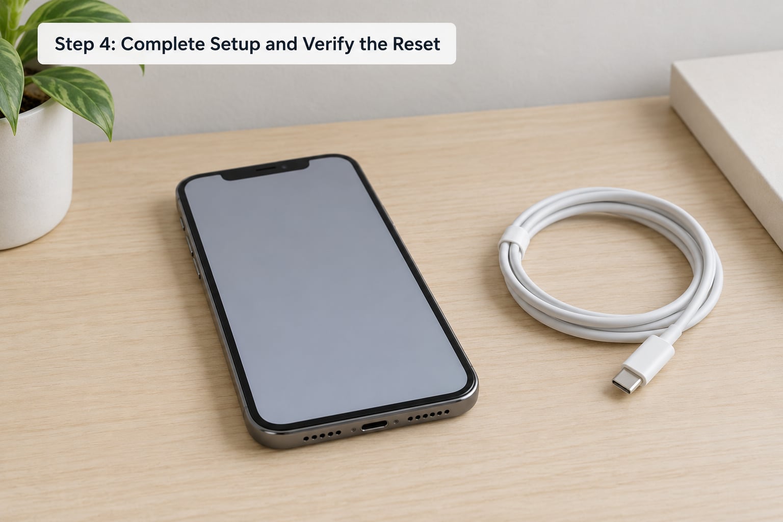 Step 4: Complete Setup and Verify the Reset