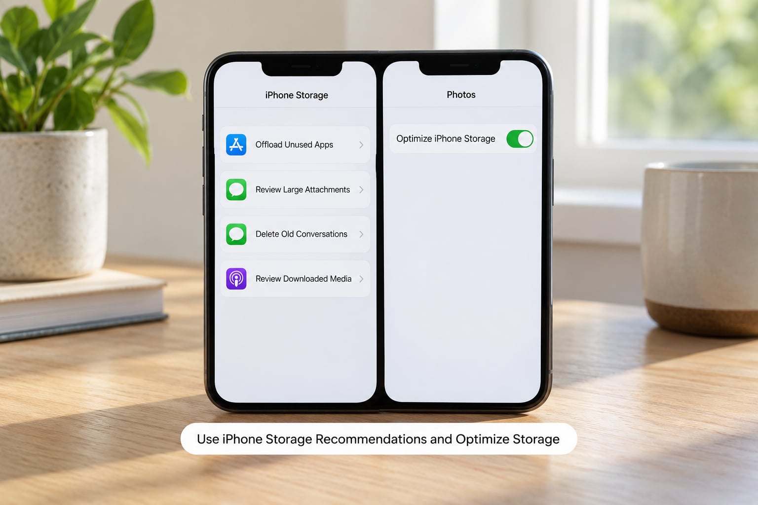Use iPhone Storage Recommendations and Optimize Storage