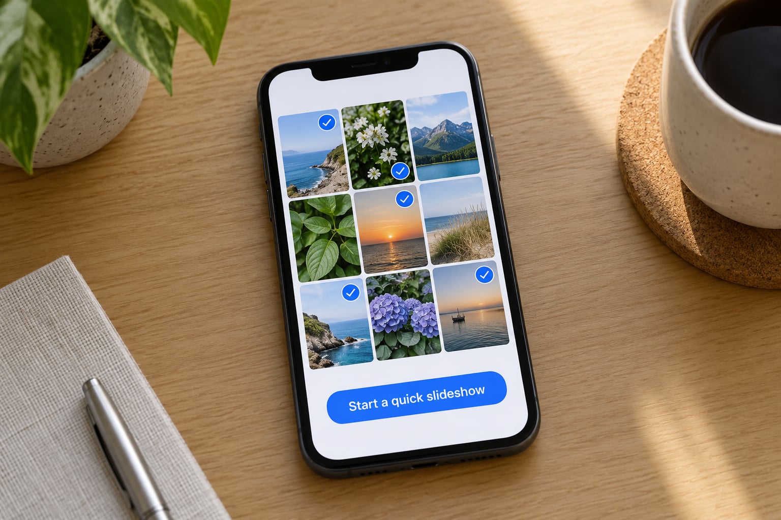 Start a quick slideshow