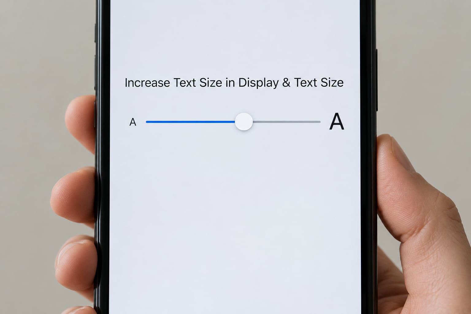 Increase Text Size in Display & Text Size
