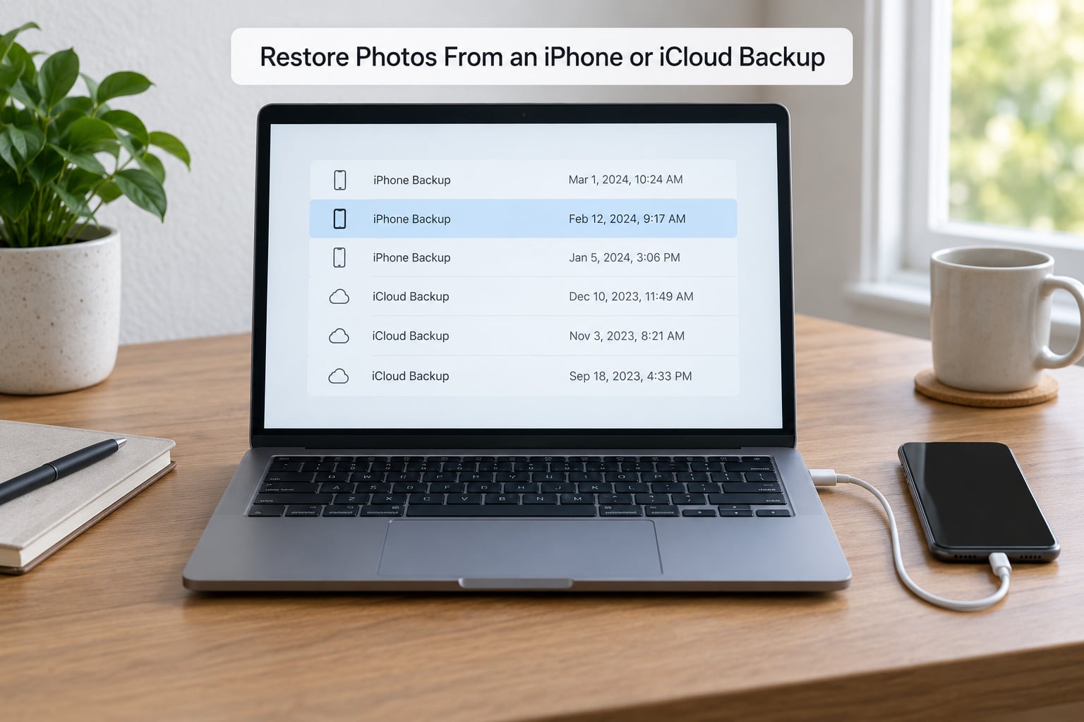 Restore Photos From an iPhone or iCloud Backup