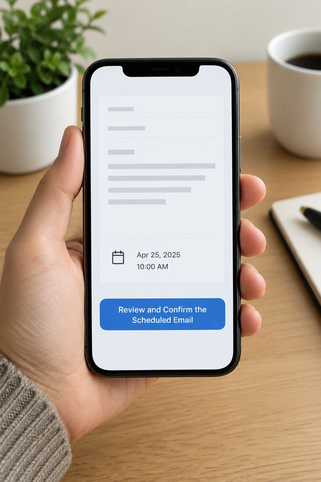 Review and Confirm the Scheduled Email