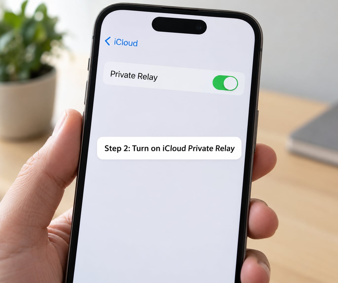 Step 2: Turn on iCloud Private Relay