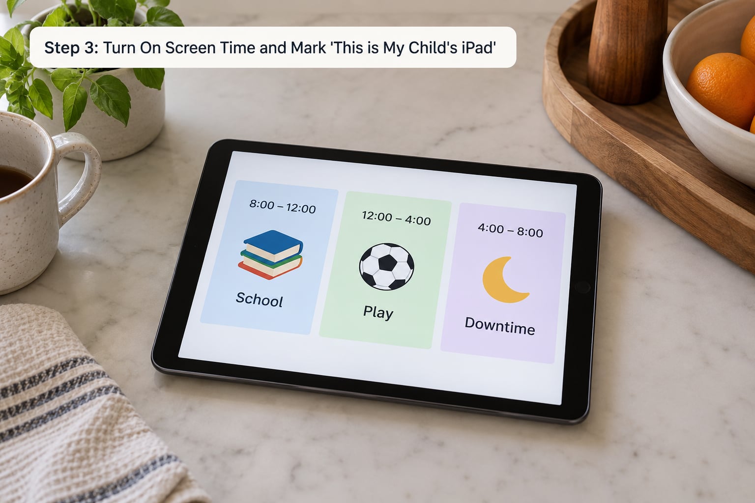 Step 3: Turn On Screen Time and Mark 'This is My Child's iPad'