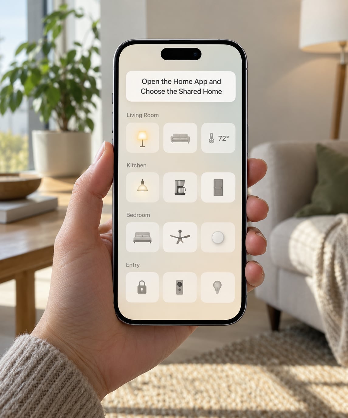 Open the Home App and Choose the Shared Home