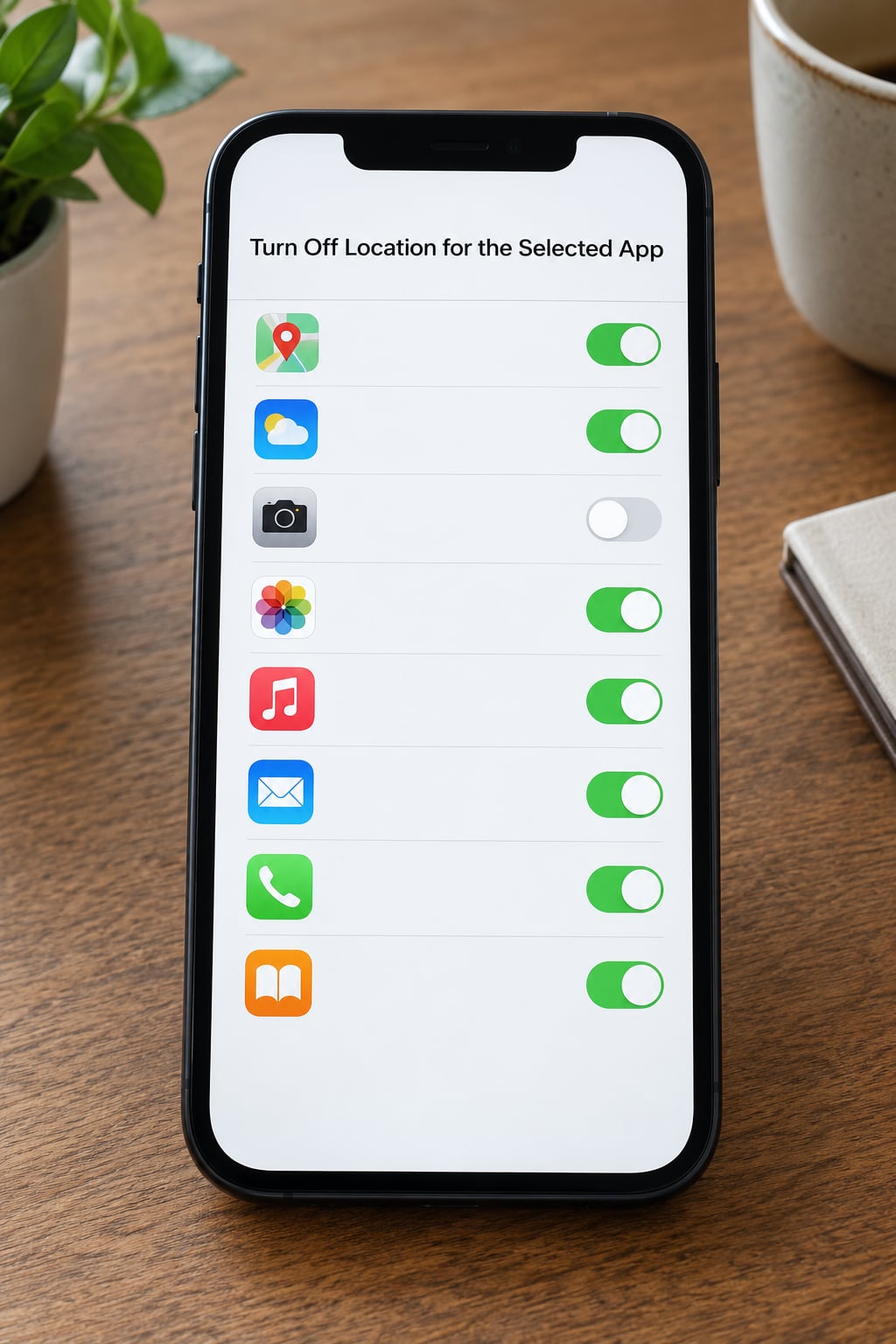 Turn Off Location for the Selected App