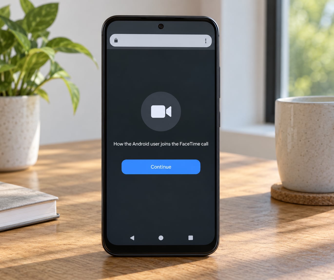 How the Android user joins the FaceTime call