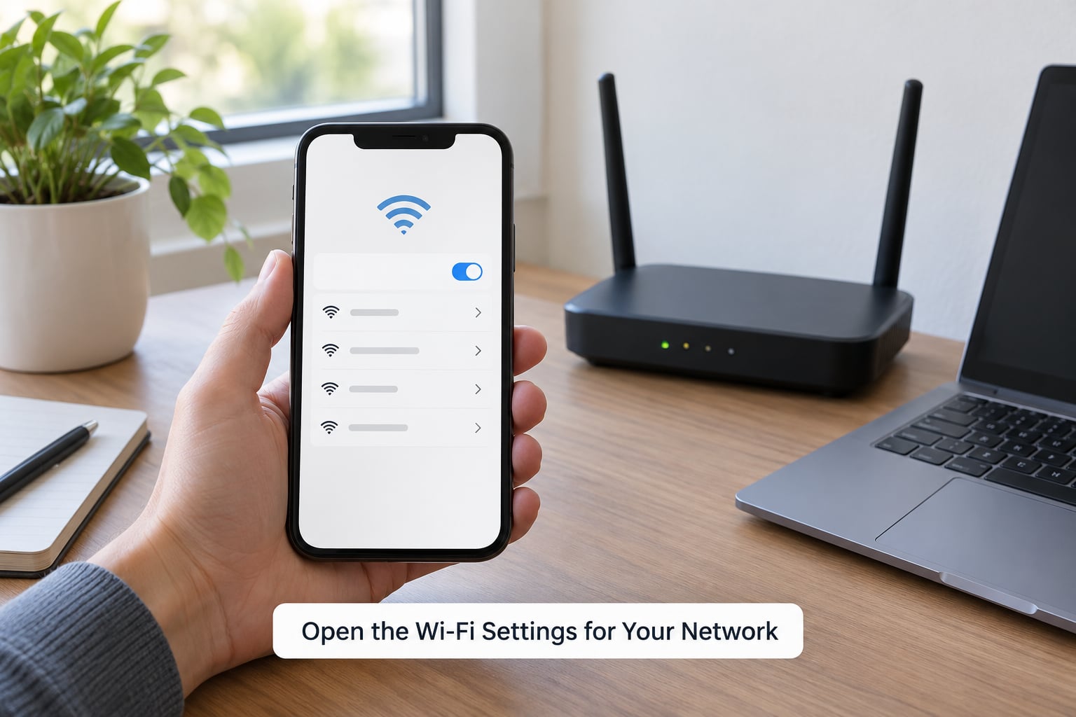 Open the Wi-Fi Settings for Your Network