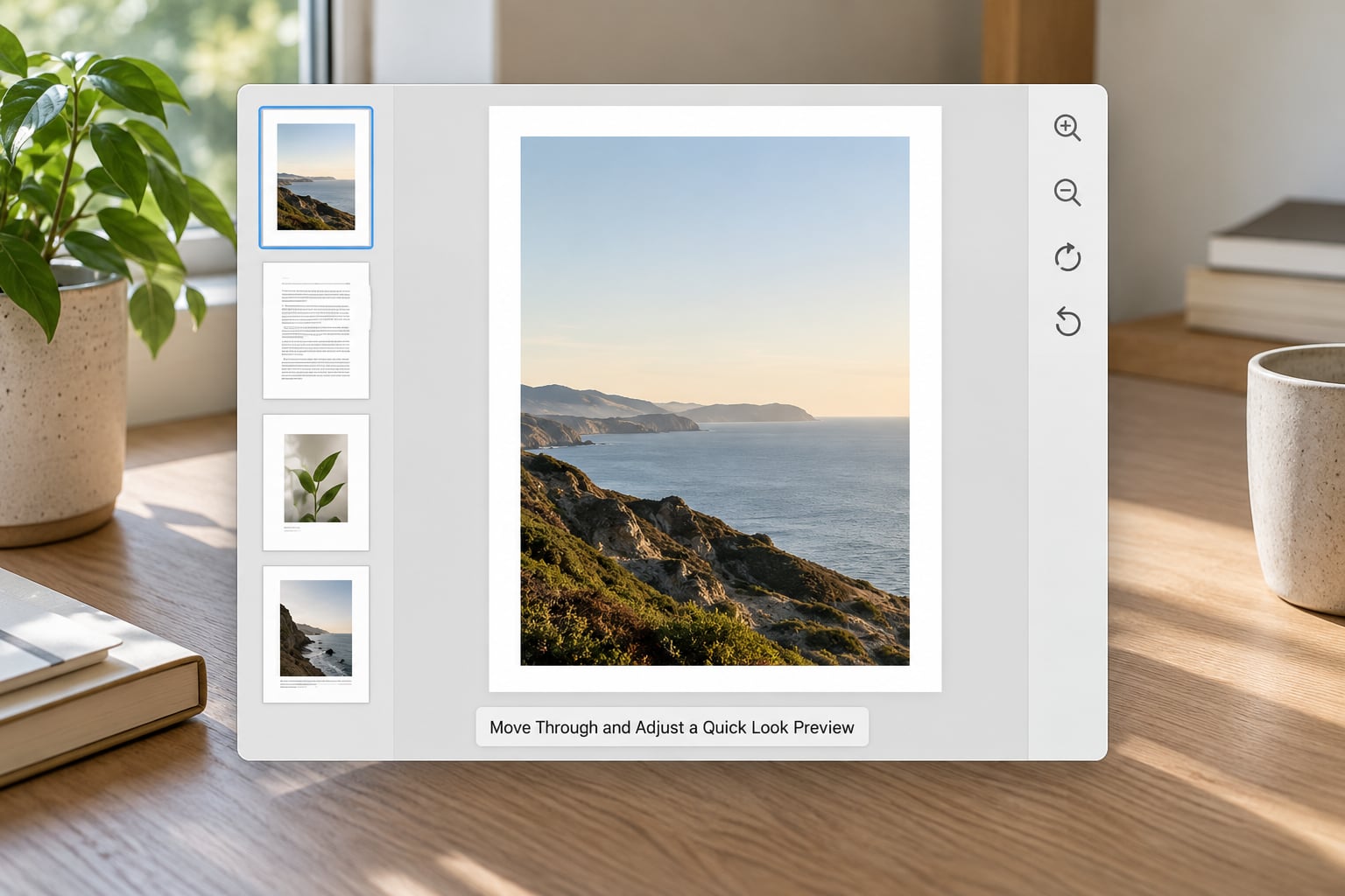 Move Through and Adjust a Quick Look Preview